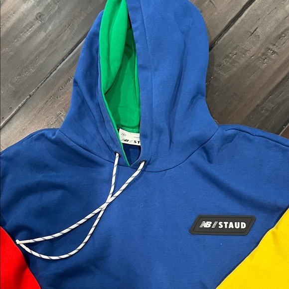 STAUD Multicolor Hoodie with Green Hood - Picture 2 of 5